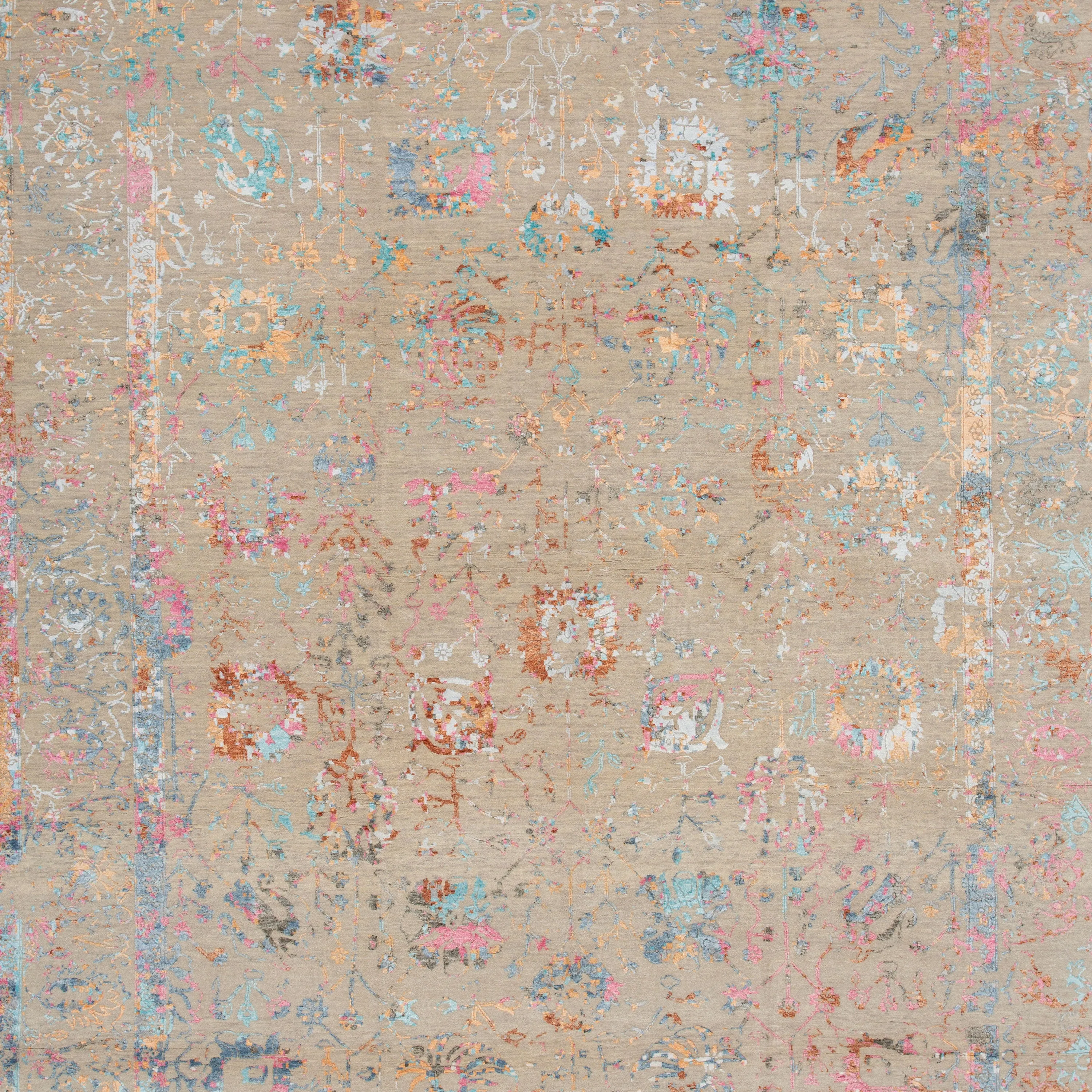 Multicolored Contemporary Indo Ikat Rug - 9' x 12'