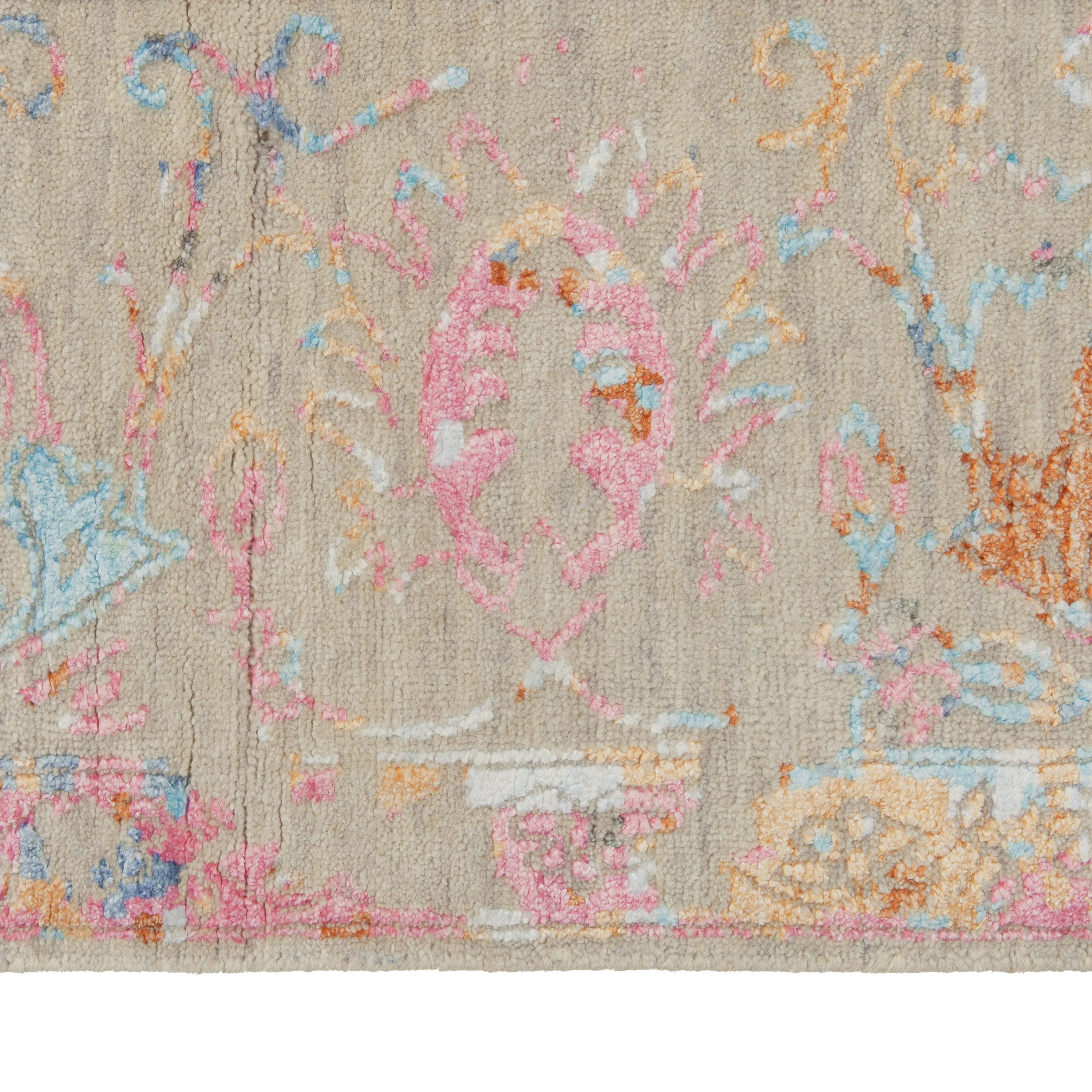 Multicolored Contemporary Indo Ikat Rug - 9' x 12'
