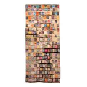 Multicolored Vintage Kilim Wool Rug - 9'11" x 22'8"