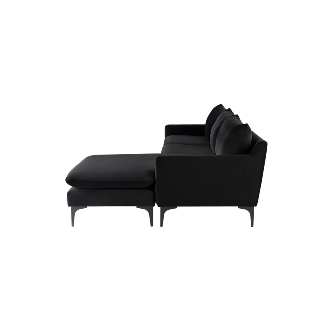 Nuevo Anders Sectional Sofa - Black Legs