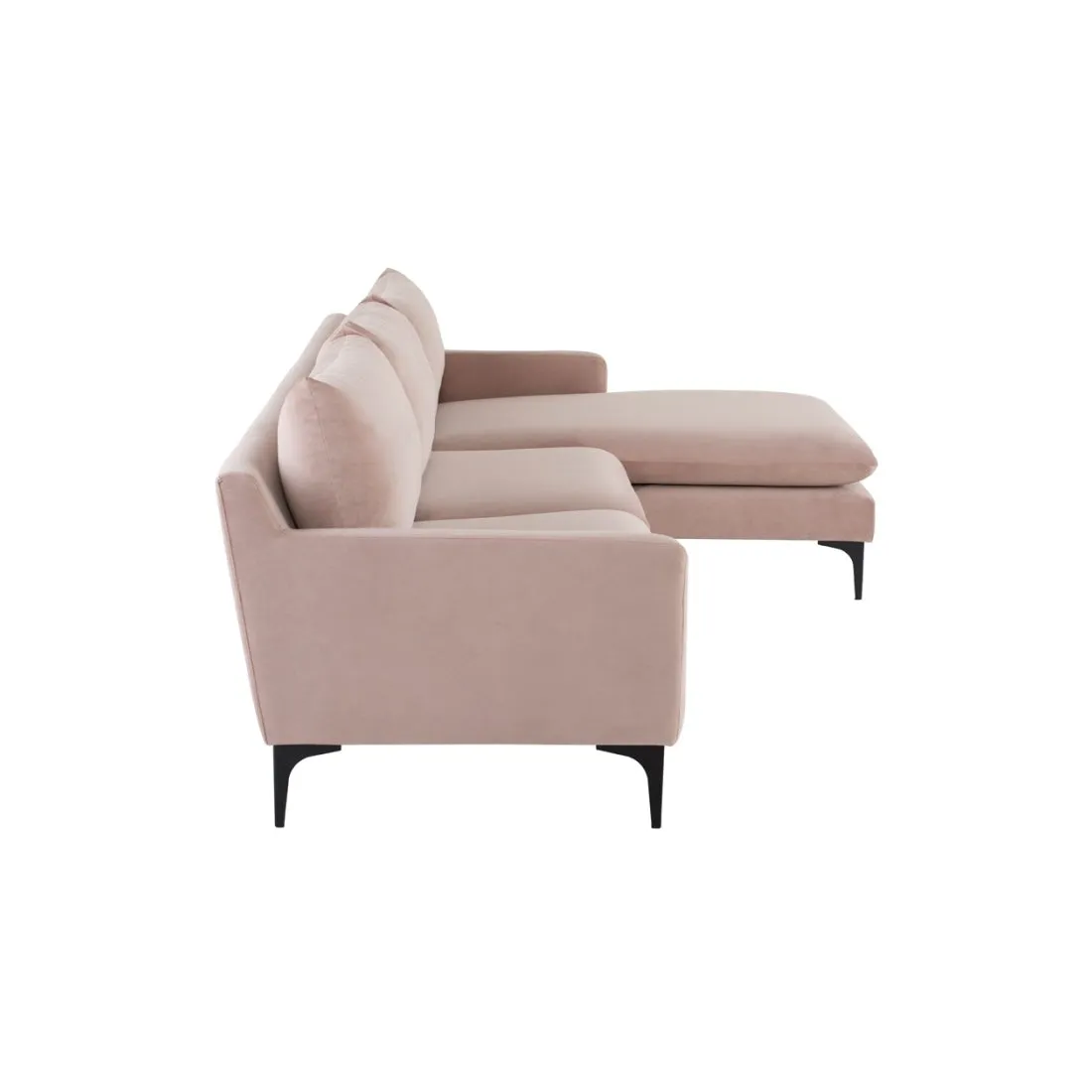 Nuevo Anders Sectional Sofa - Black Legs