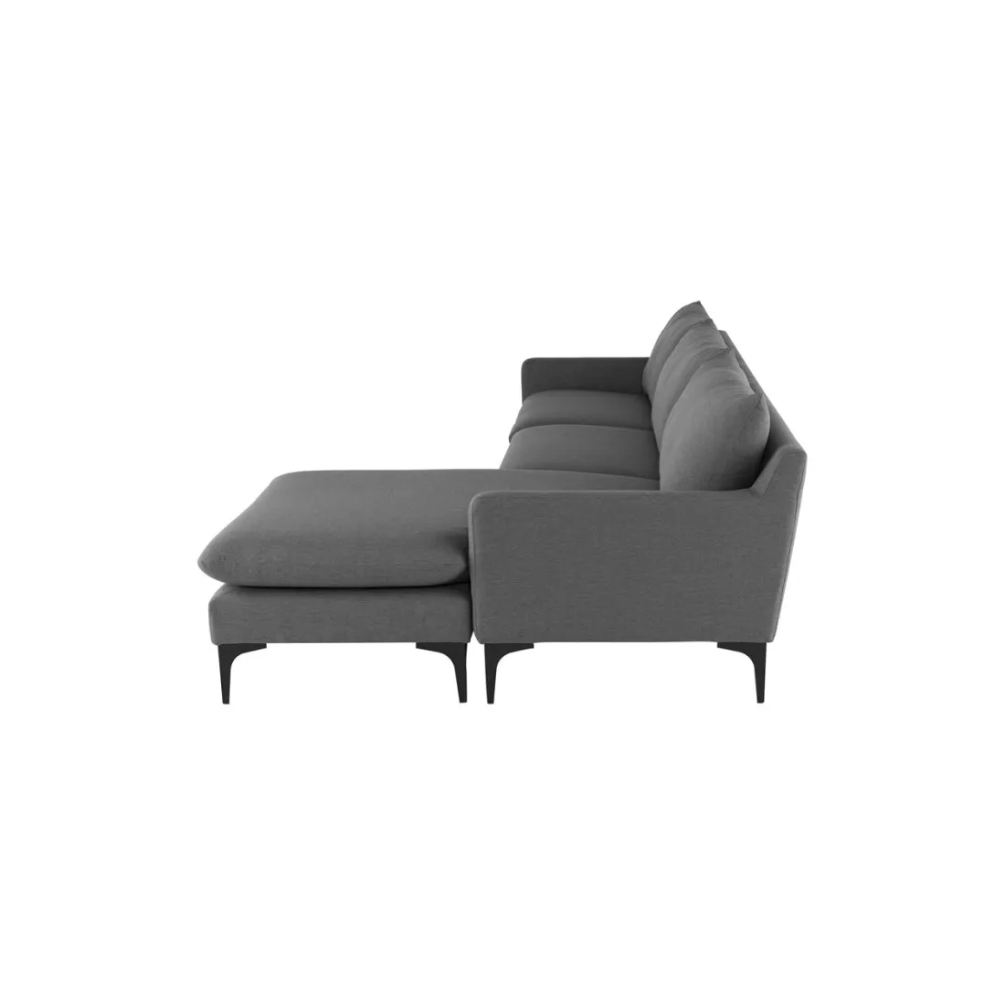 Nuevo Anders Sectional Sofa - Black Legs