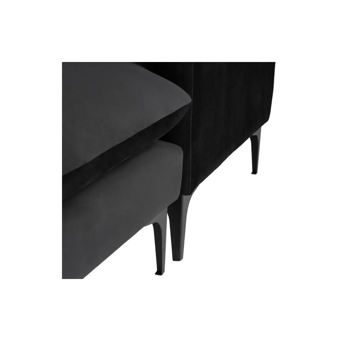 Nuevo Anders Sectional Sofa - Black Legs