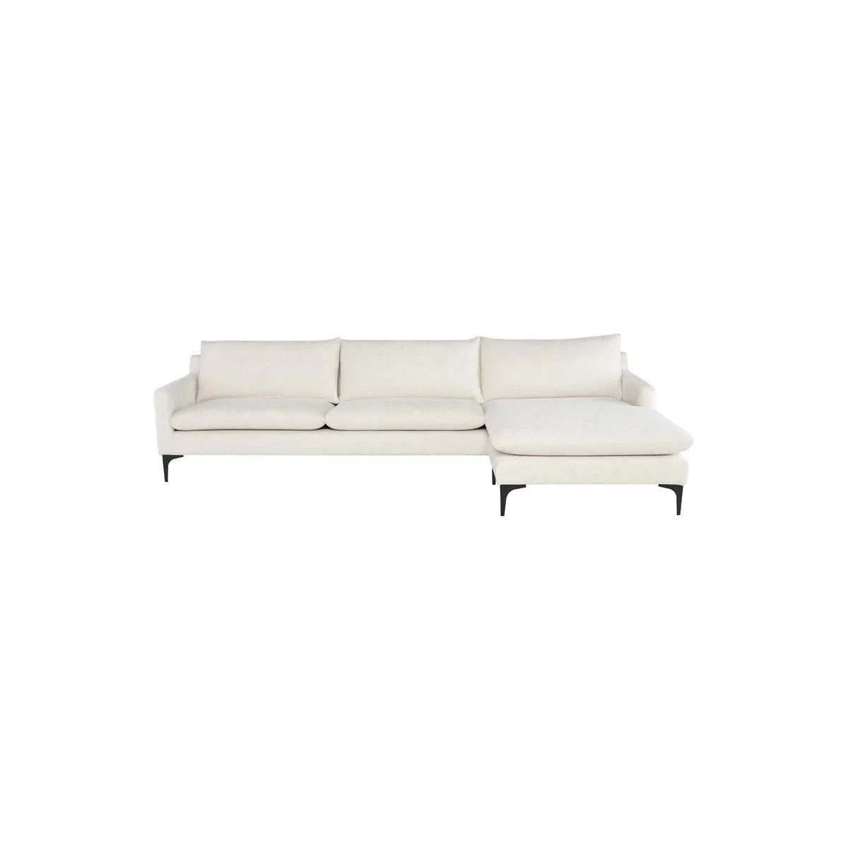 Nuevo Anders Sectional Sofa - Black Legs