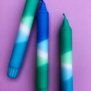Ocean Blues Taper Candles