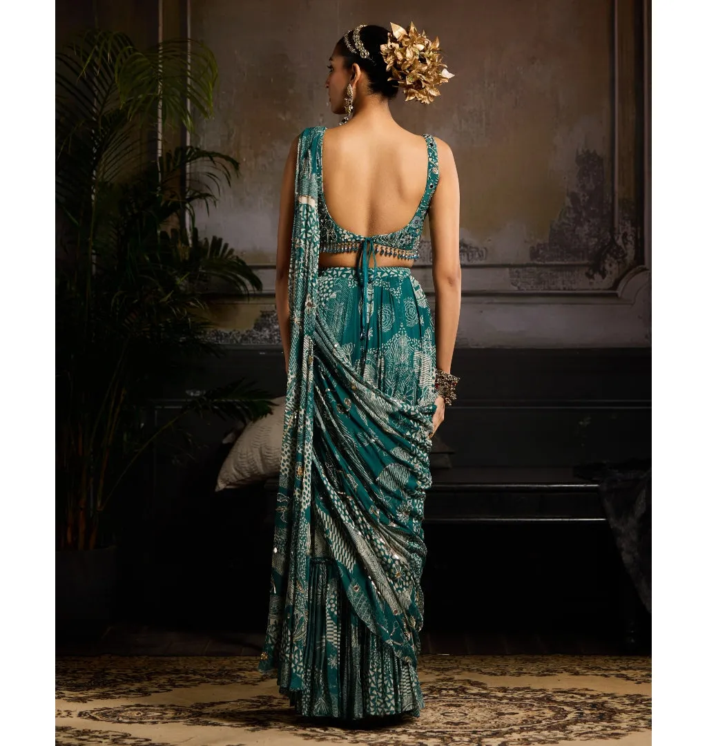 Ocean Breeze Skirt Sari Set