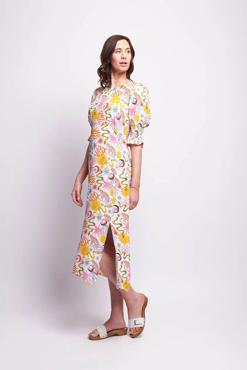 OH Three Quirky Dress with Empire Line and Splits TP14171