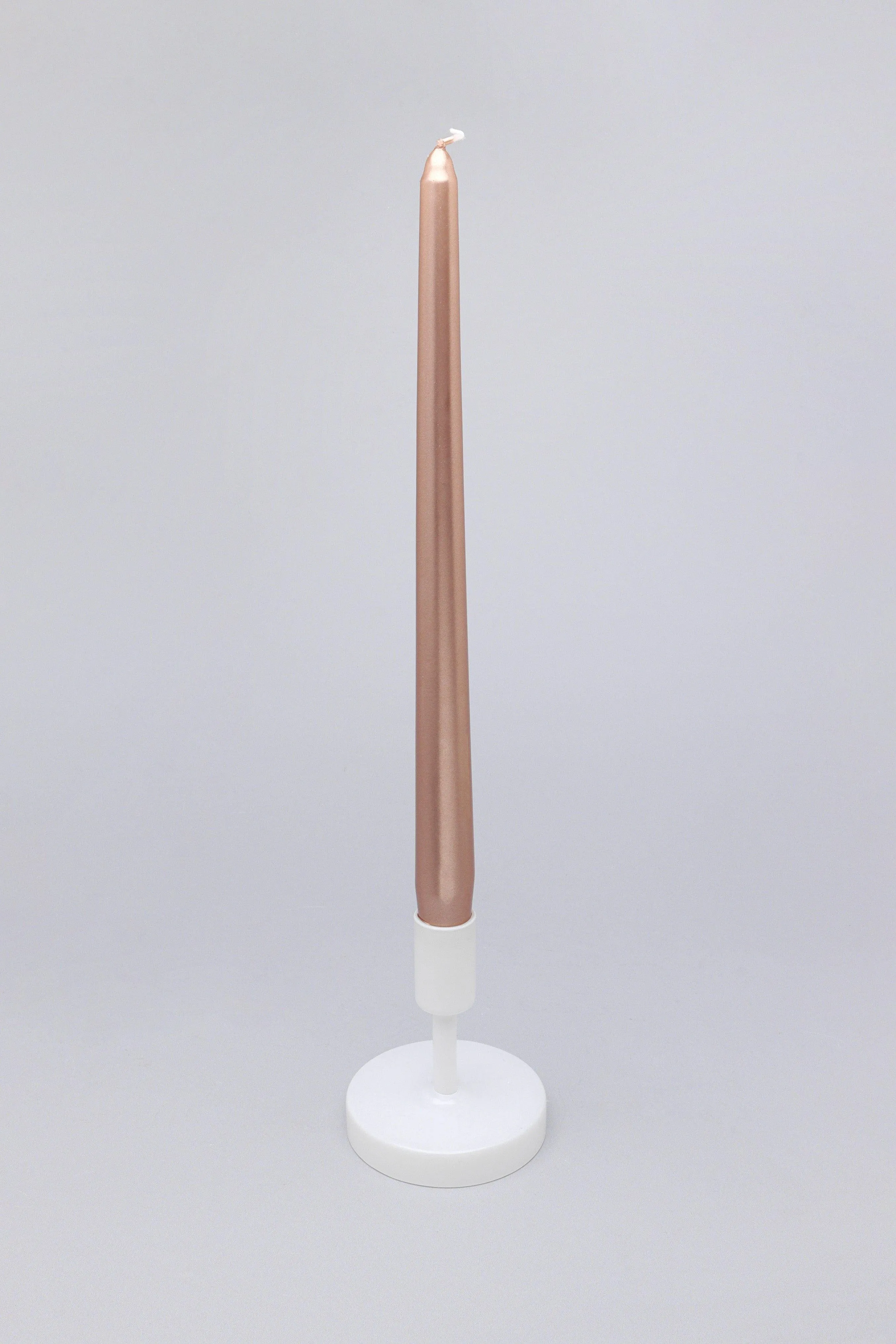 Pack of 2 Copper Tall Candlesticks Shimmer Dinner Candles