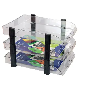 Paper Tray 3tier (Pvc) Modest  Clear