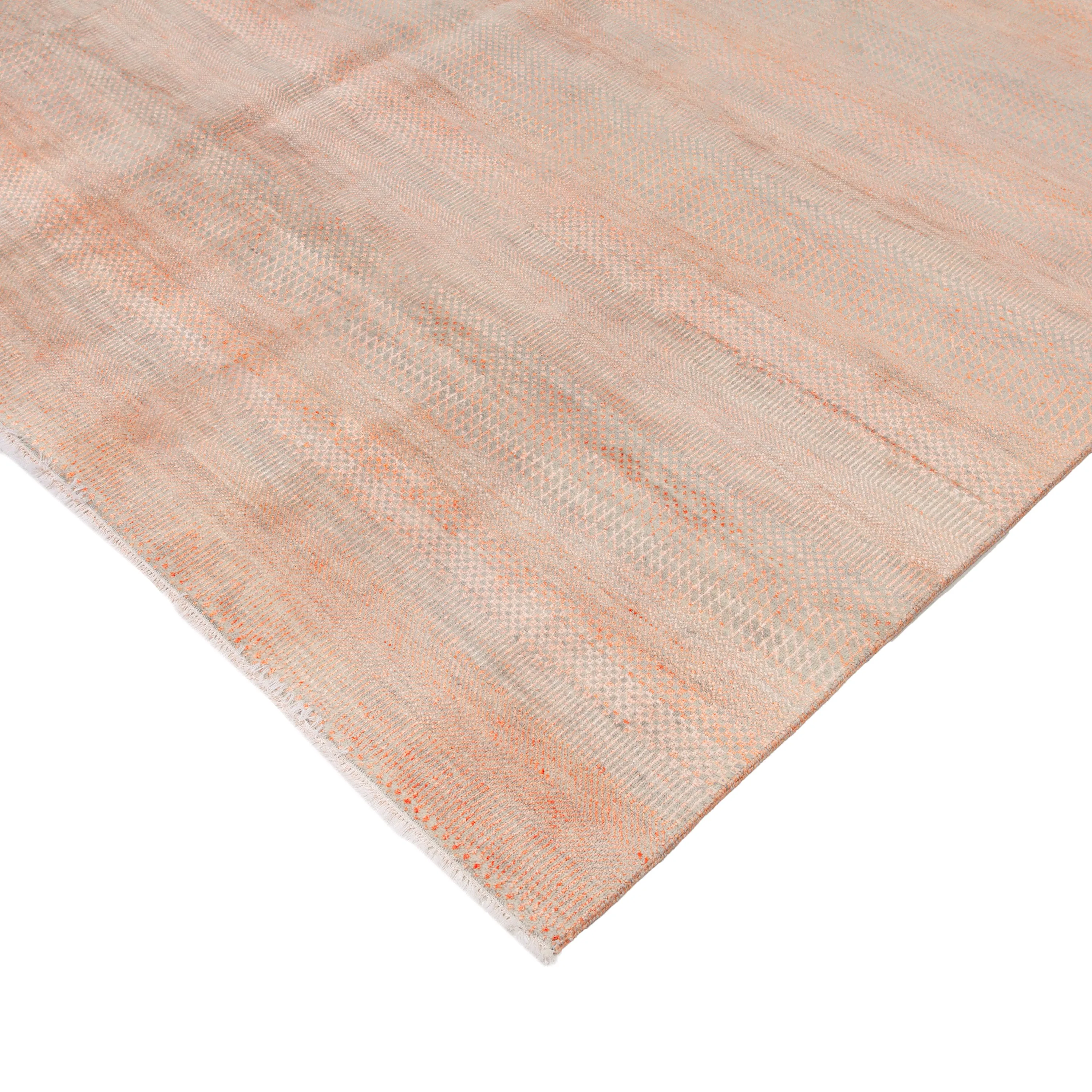Pink Solid Indo Savannah Rug - 9'1" x 11'10"
