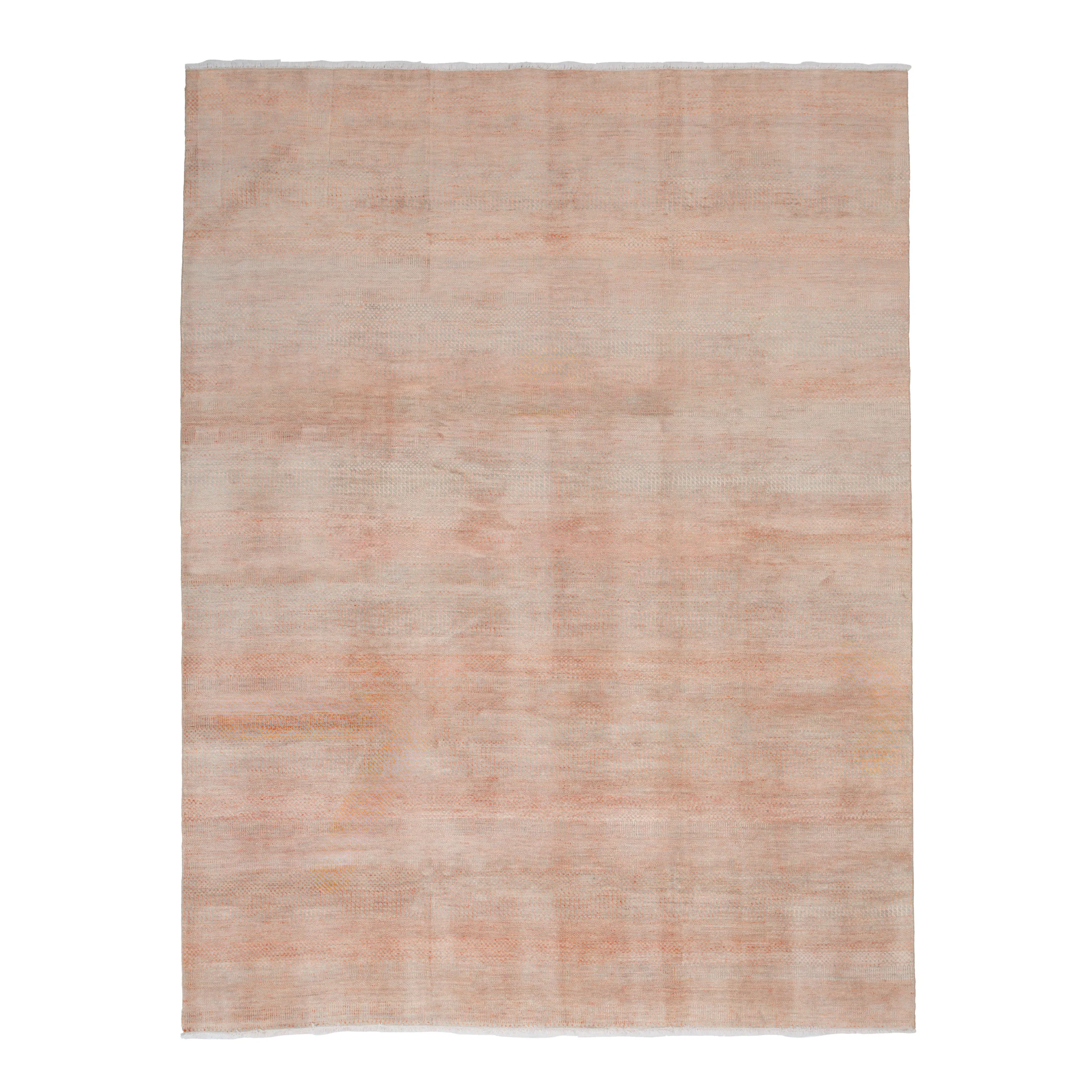 Pink Solid Indo Savannah Rug - 9'1" x 11'10"