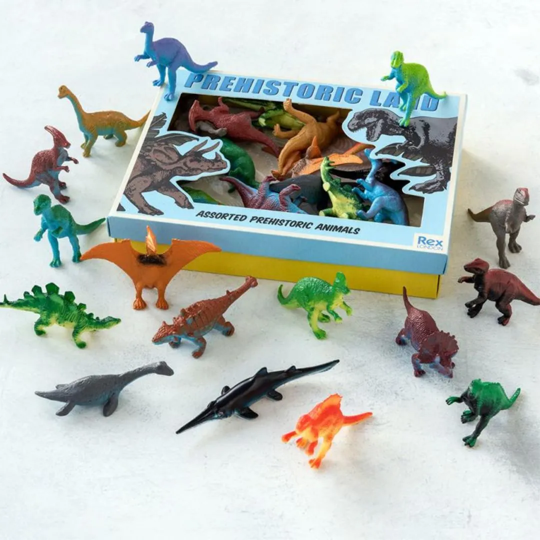 Prehistoric Land Assorted Dinosaurs (Box of 16)