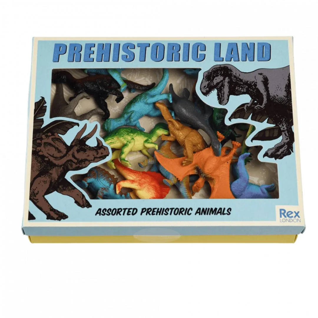 Prehistoric Land Assorted Dinosaurs (Box of 16)