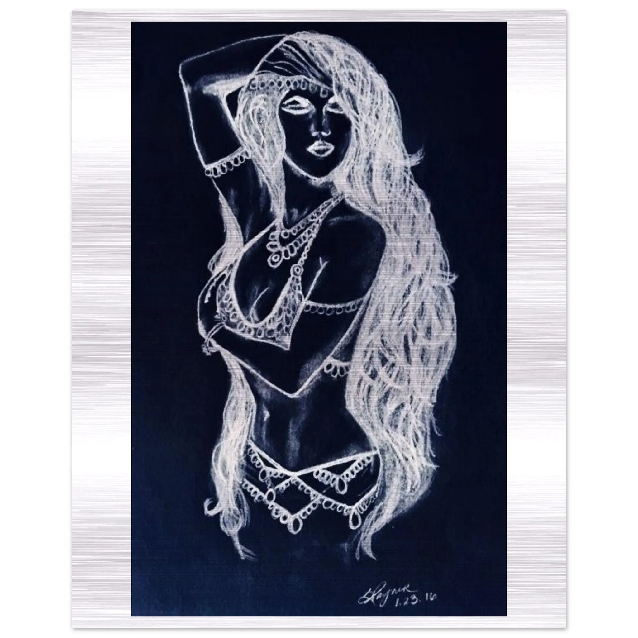 "Belly Dancer" Brushed Aluminum Print