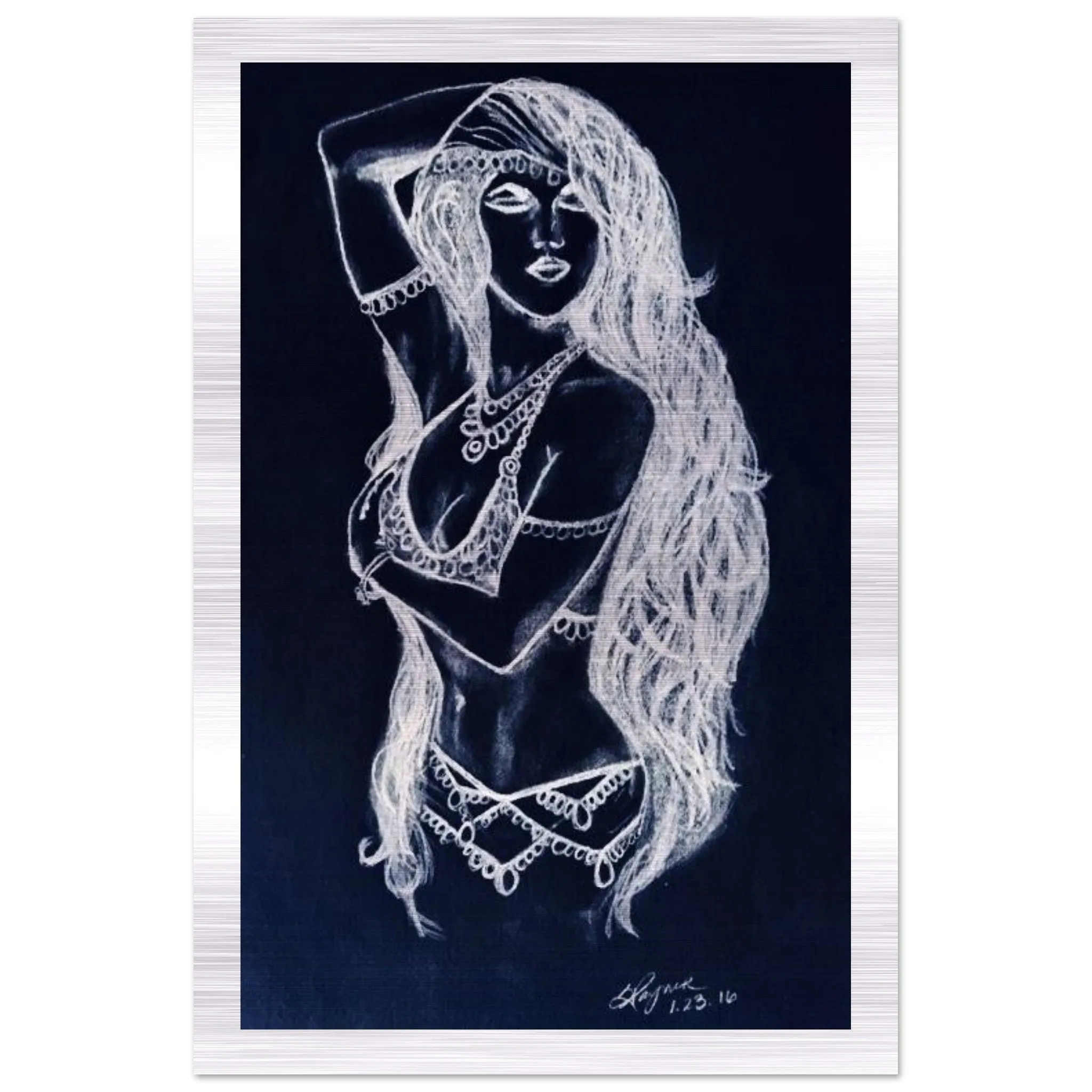 "Belly Dancer" Brushed Aluminum Print
