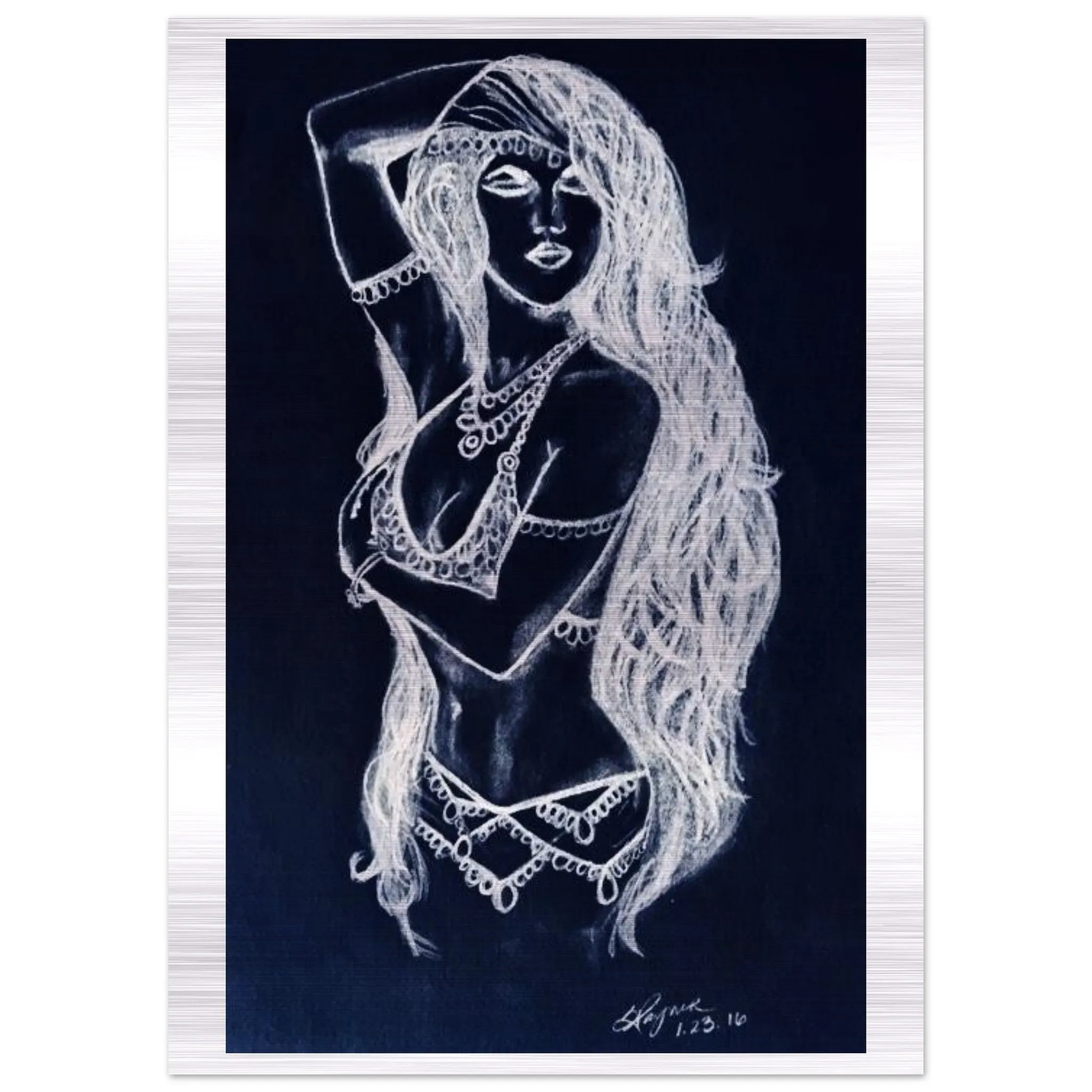 "Belly Dancer" Brushed Aluminum Print