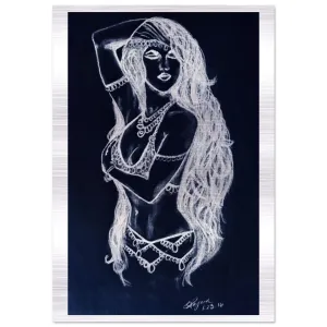 "Belly Dancer" Brushed Aluminum Print