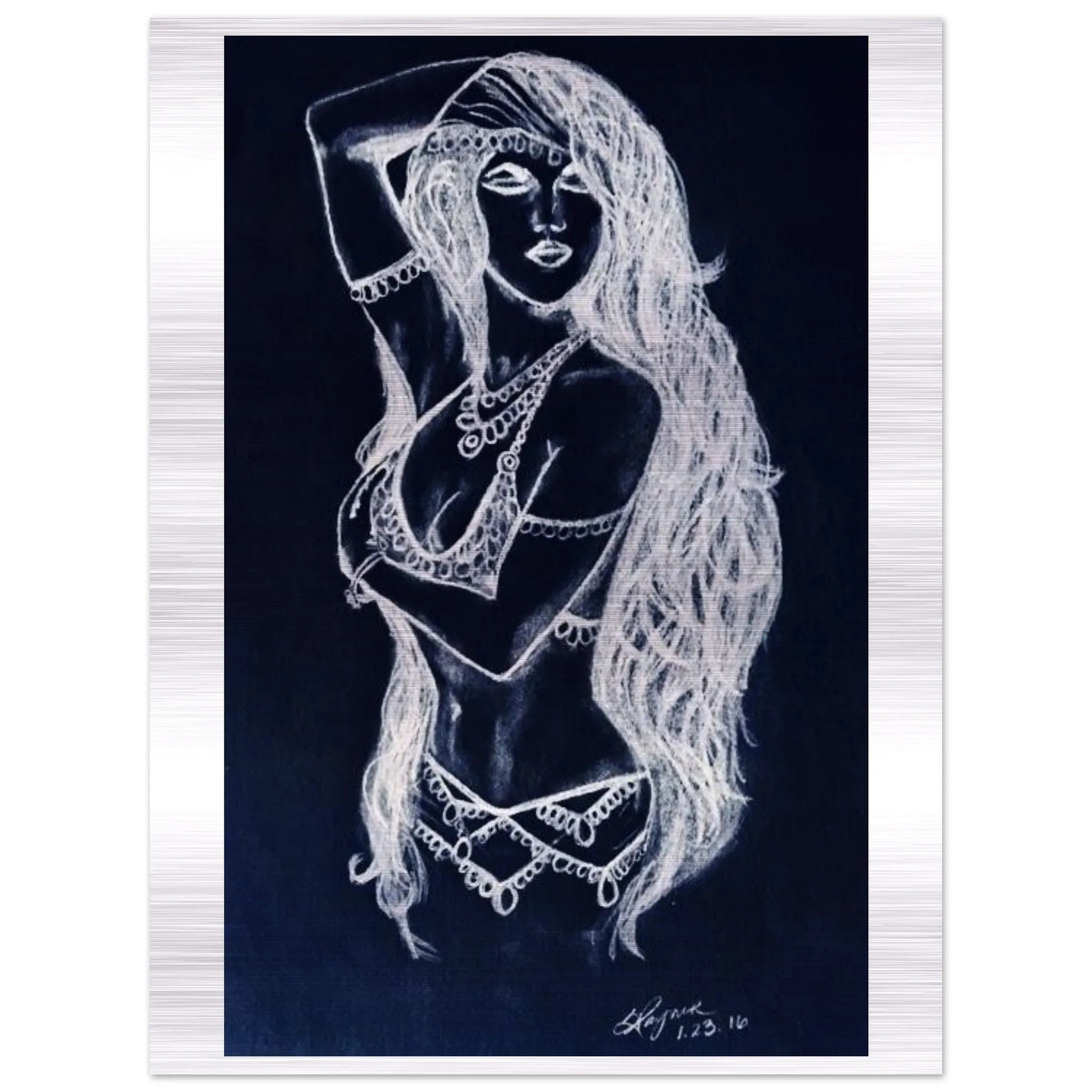 "Belly Dancer" Brushed Aluminum Print
