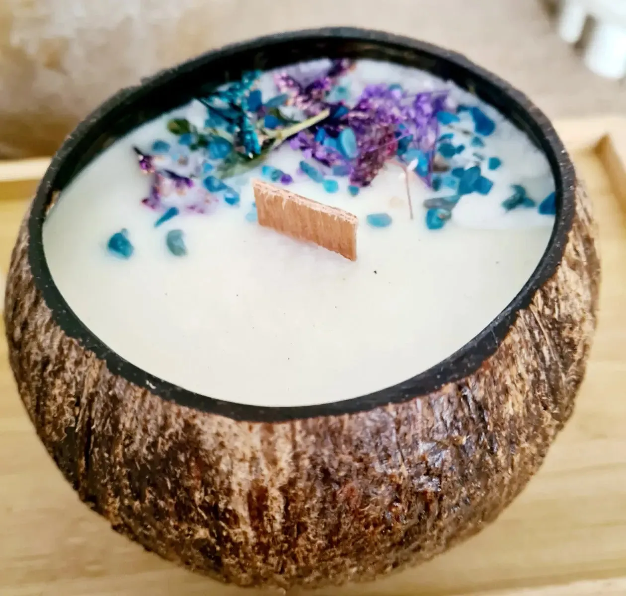 Reclaimed Coconut Shell Deluxe Soy Candle 400mls by Kaftans that Bling