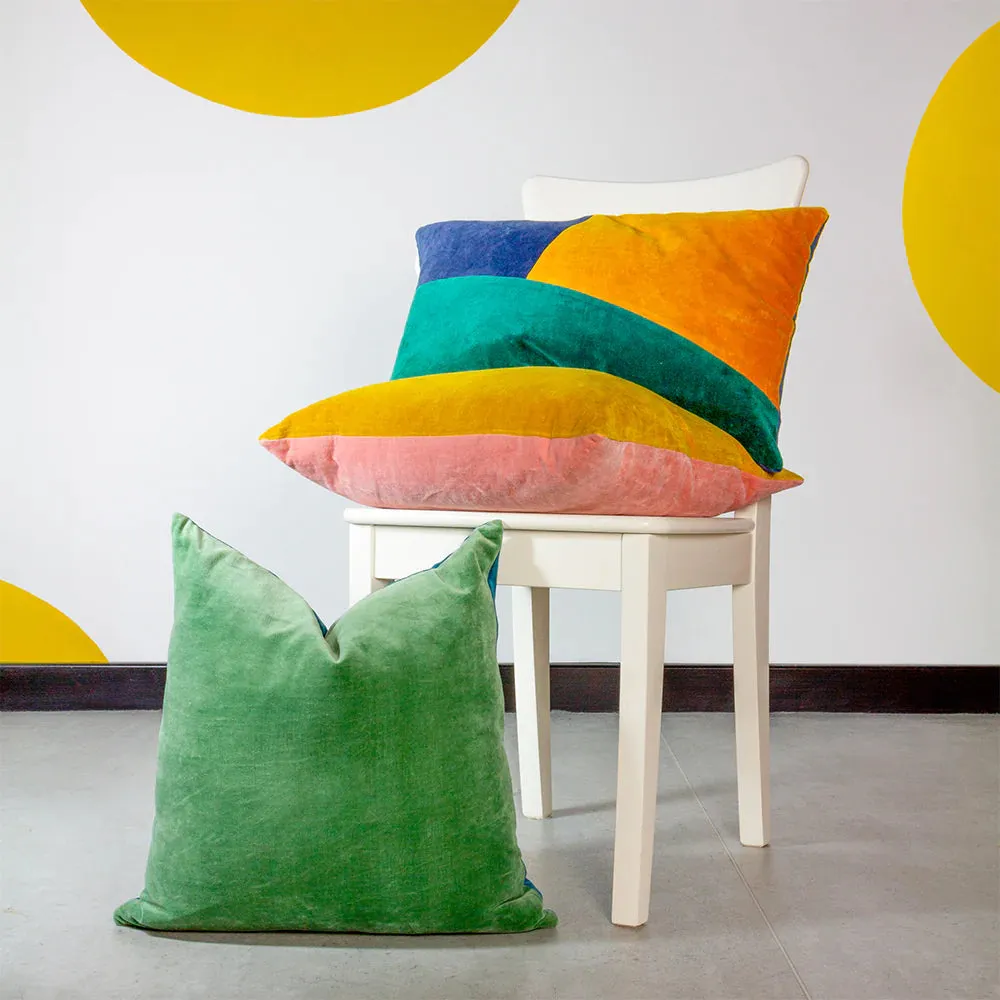 Rectangular Scatter Cushion Cover 40 x 60cm - Colourblock Velvet
