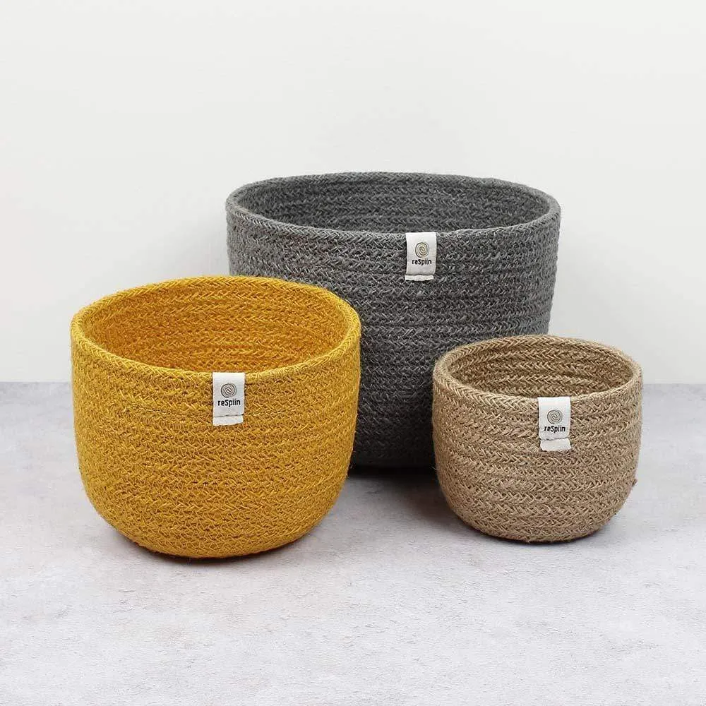 Respiin Tall Jute Basket Set - Beach