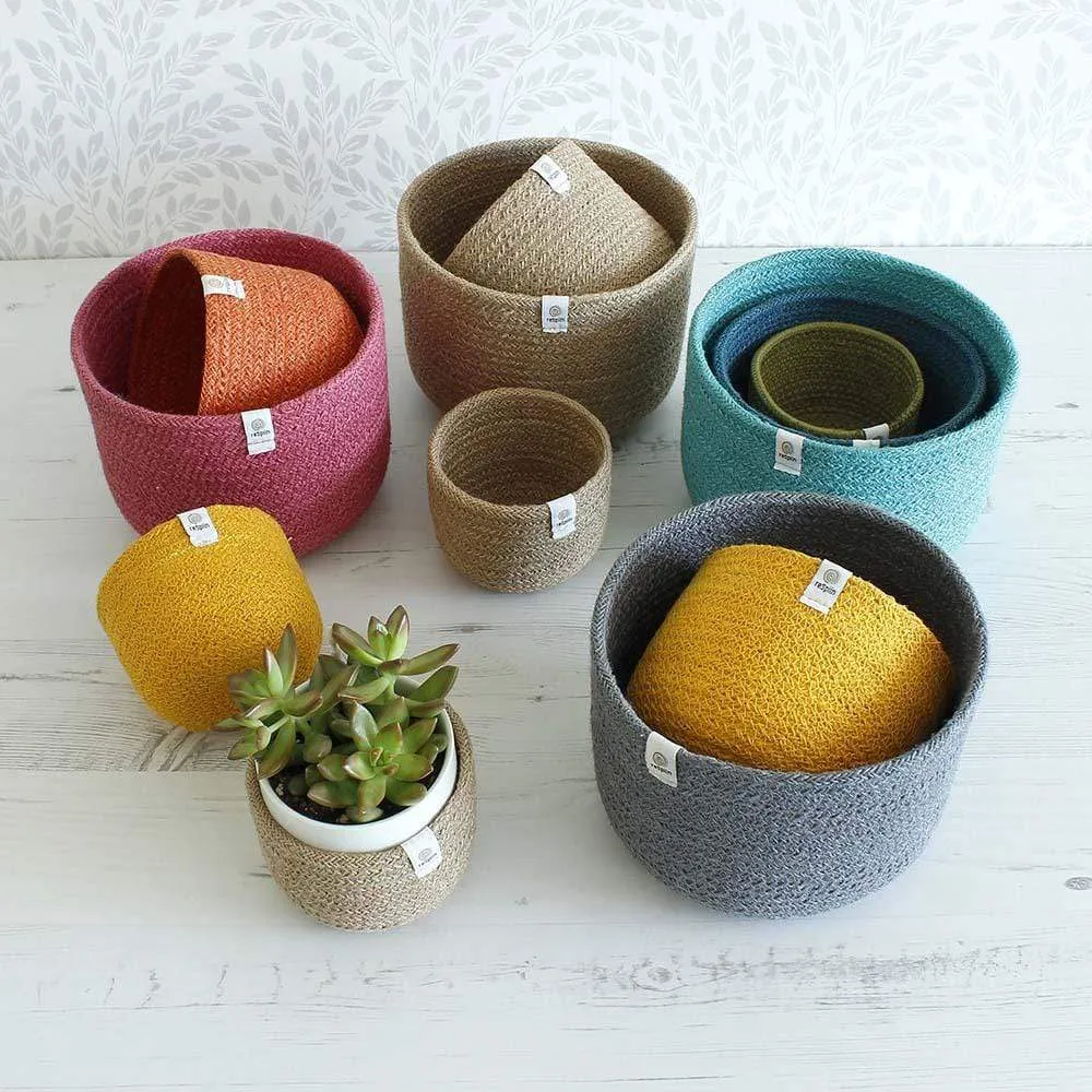 Respiin Tall Jute Basket Set - Beach