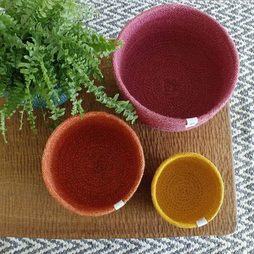 Respiin Tall Jute Basket Set - Fire