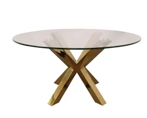 Round Glass Top Dining Table