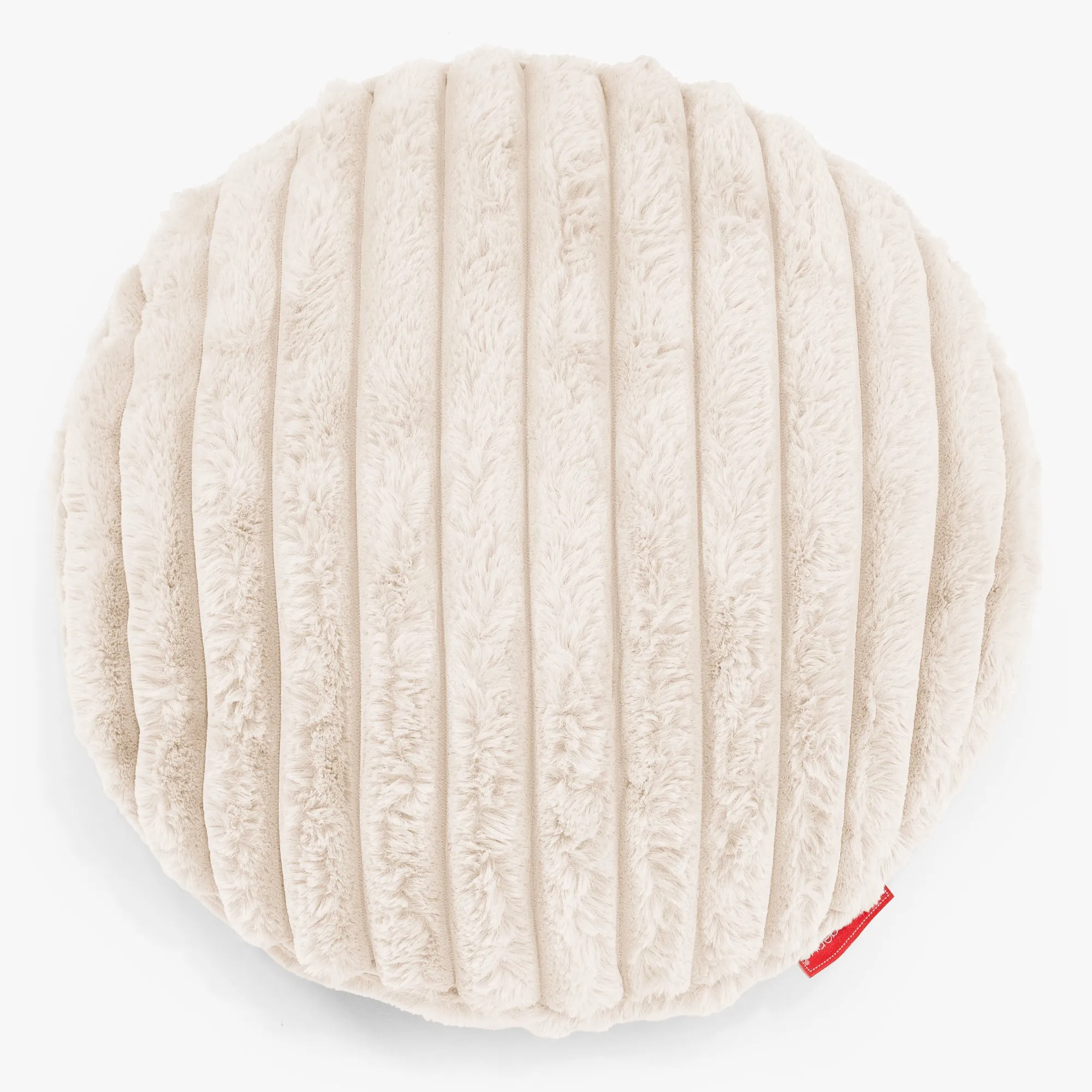 Round Scatter Cushion Cover 50cm - Ultra Plush Cord Cream