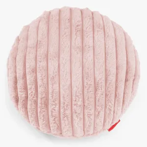 Round Scatter Cushion Cover 50cm - Ultra Plush Cord Dusty Pink