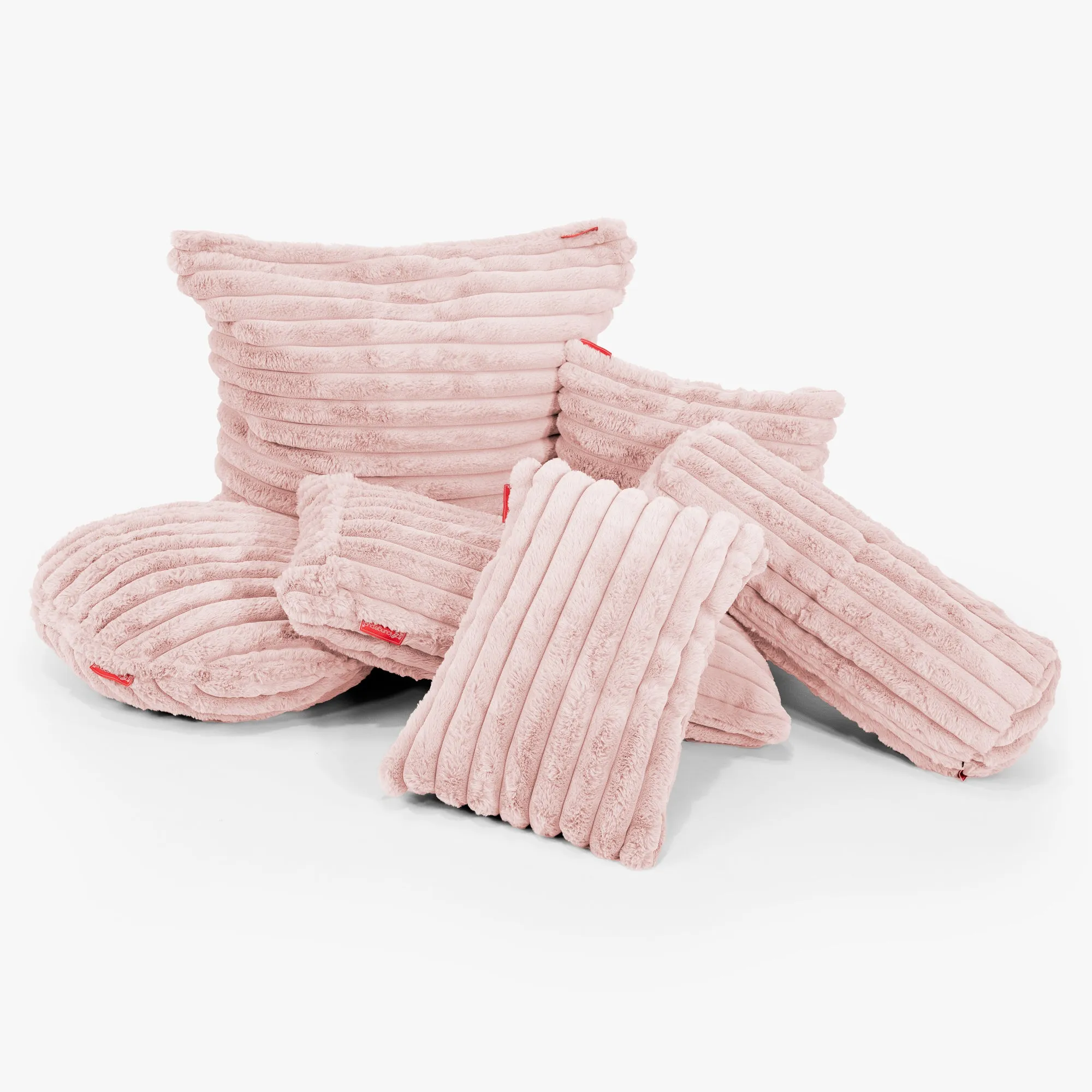 Round Scatter Cushion Cover 50cm - Ultra Plush Cord Dusty Pink