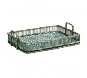 Rustic Style Rectangular Tray - Green