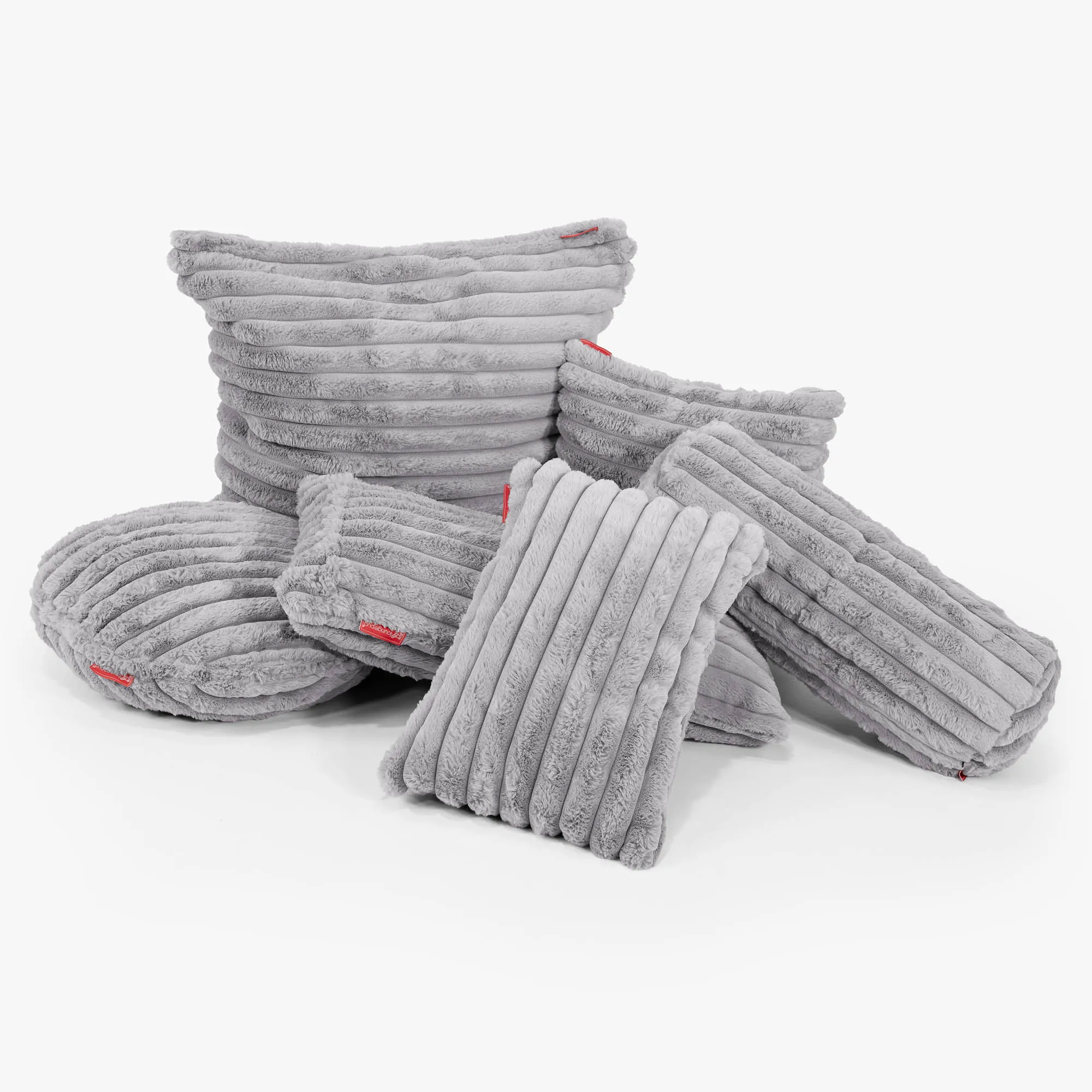 Scatter Cushion Cover 47 x 47cm - Ultra Plush Cord Grey