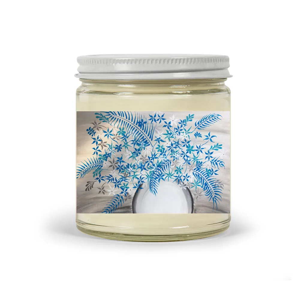 Scented Candle-Blue Flowers