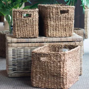 Seagrass Deep Rectangle Storage Baskets
