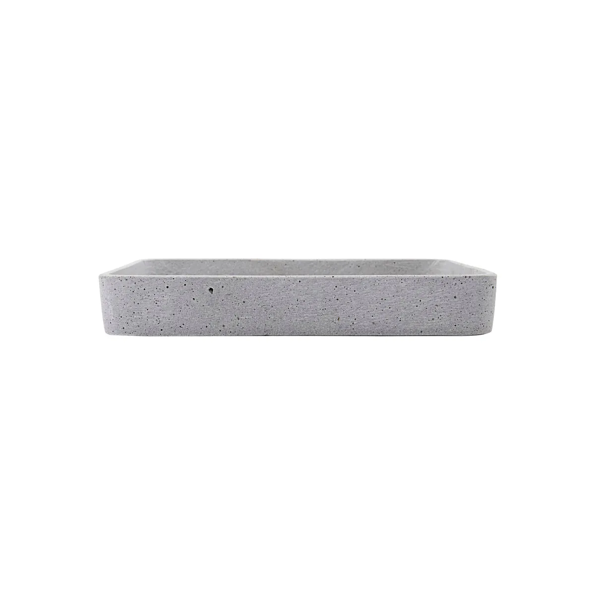 Set of Two Square Polystone Concrete Trays