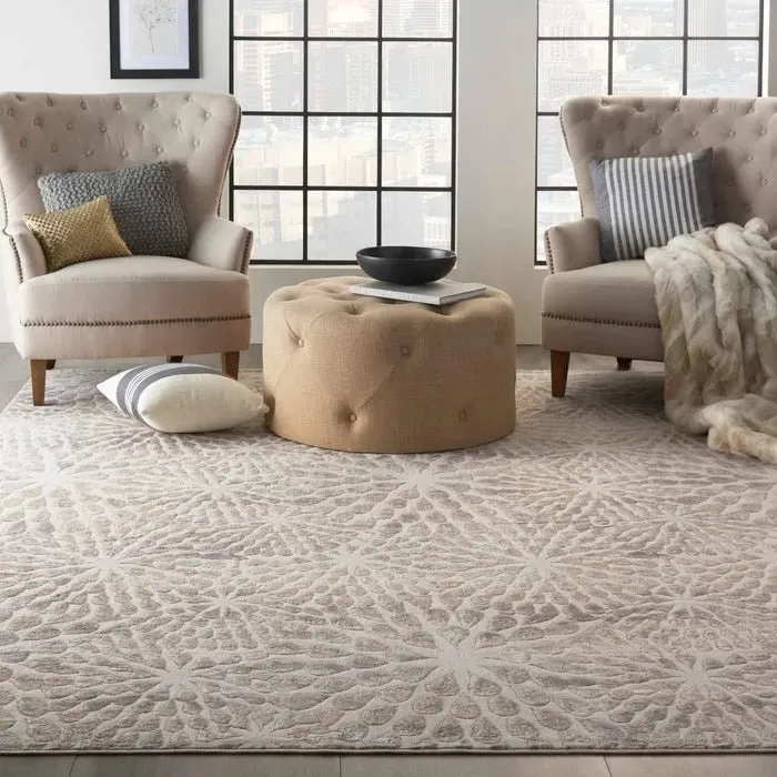 Silky Textures SLY07 Ivory/Beige Rug