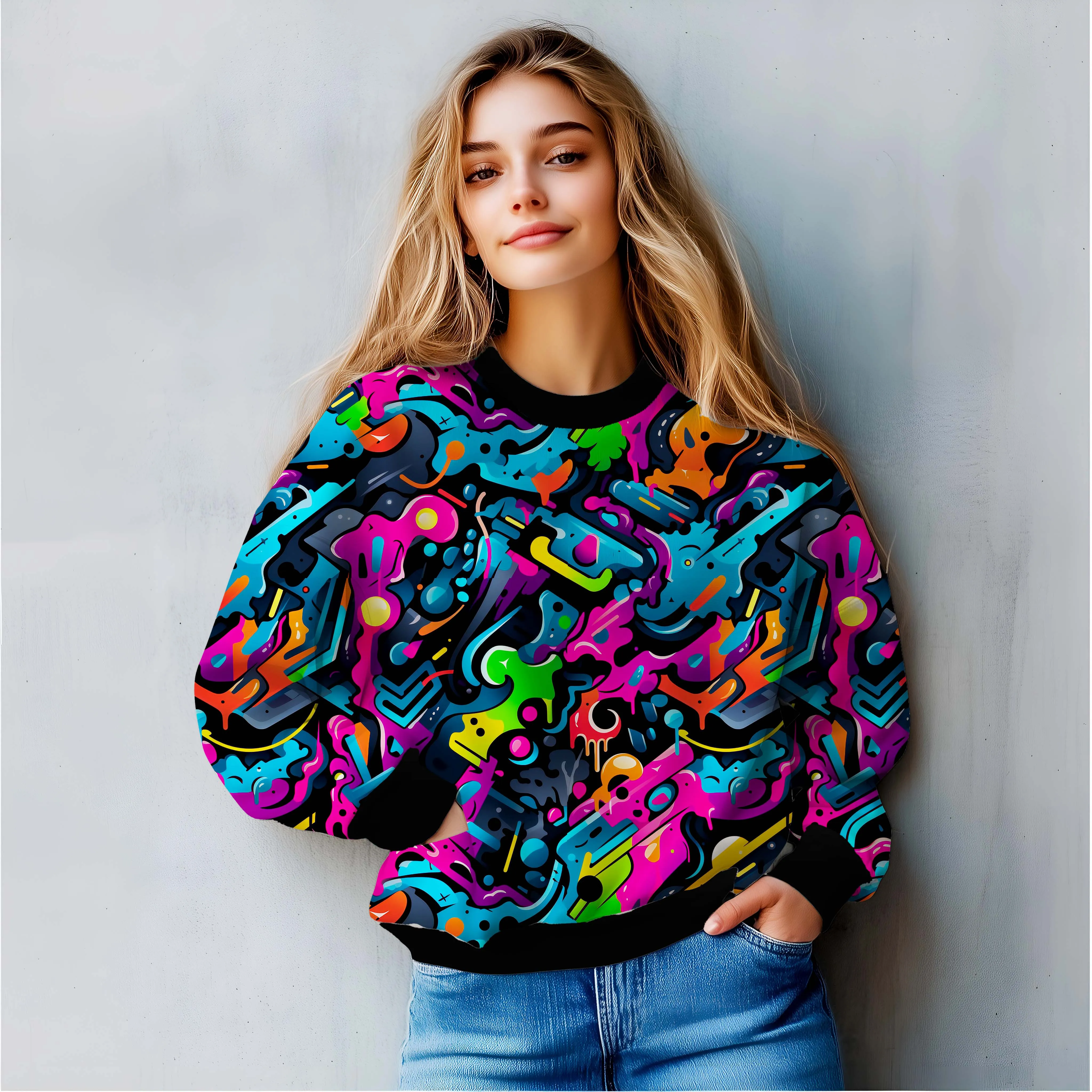 Street Art Graffiti All-Over Print Sweartshirt