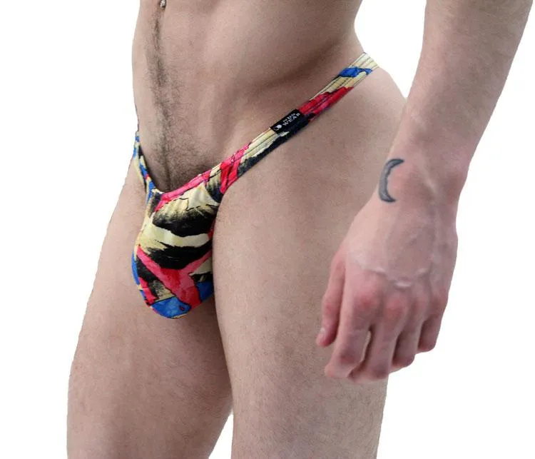 Stylish and Contemporary Men's Thong with Abstract Art Design - BLOWOUT SALE!