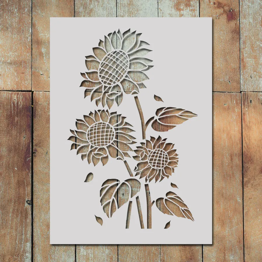 Sunflower Trio Stencil