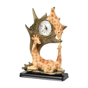 THE STYLE SUTRA® Vintage Table Clock Collection Cute Statue for Apartment Bedroom Dining Room Deers
