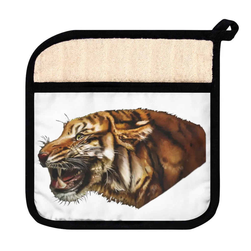 Tiger Pot Holder with Pocket