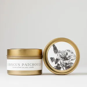 Tin Soy Candle: Hibiscus   Patchouli