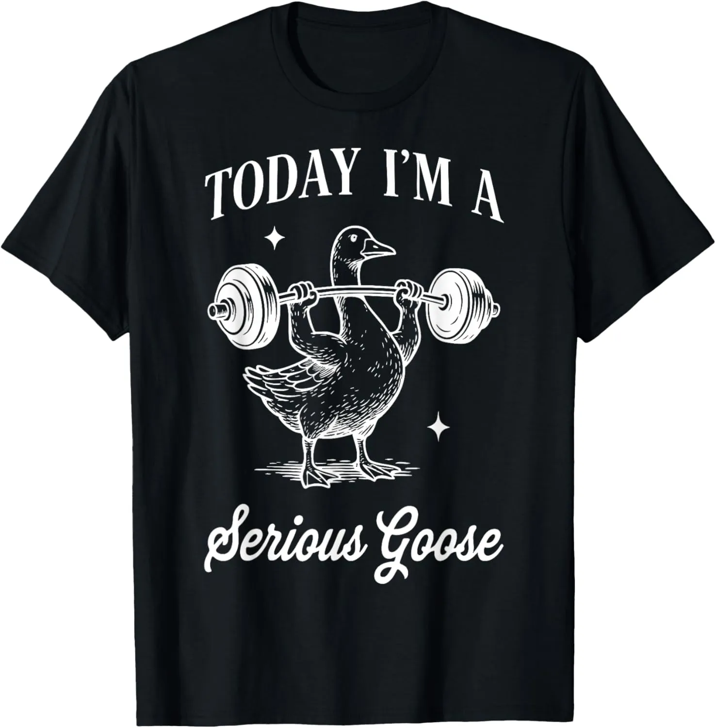Today I’m a serious goose funny lifting weights gym workout T-Shirt