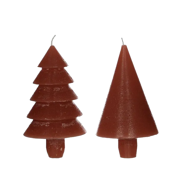 TREE CANDLE H12X7CM RED
