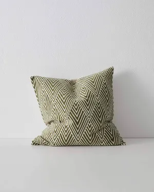 Tropez Olive Cushion - Feather Inner