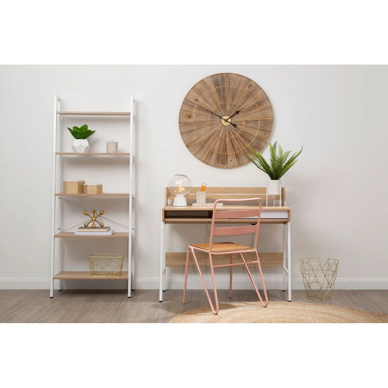 Vertex Gold Finish Tall Storage Basket