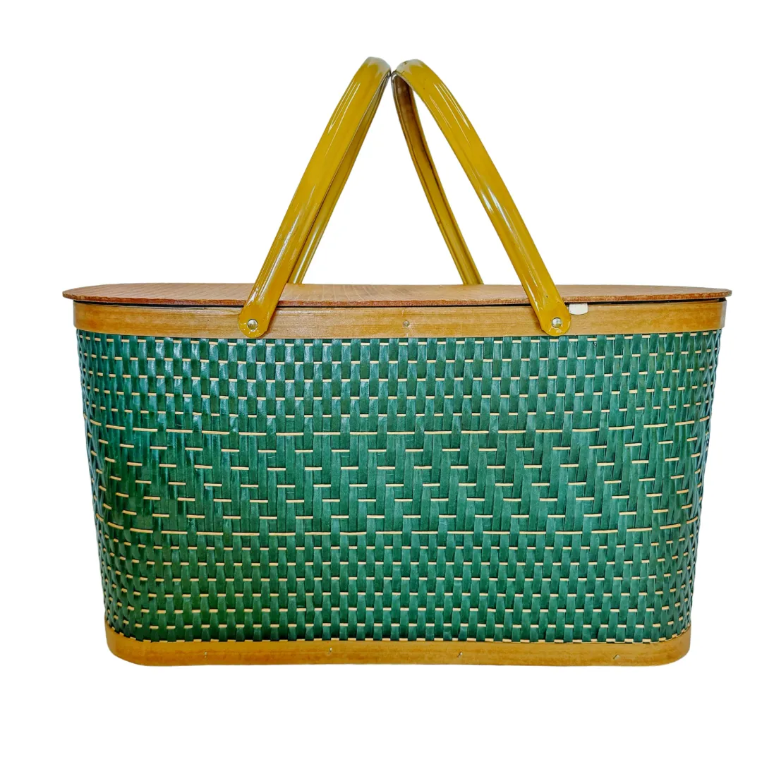 Vintage Hawkeye Picnic Basket