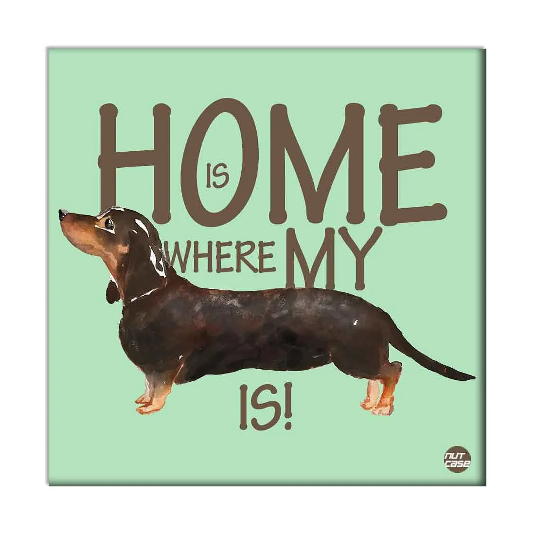 Wall Art Decor For Dog Lovers - Home Is Where My Black Dog is