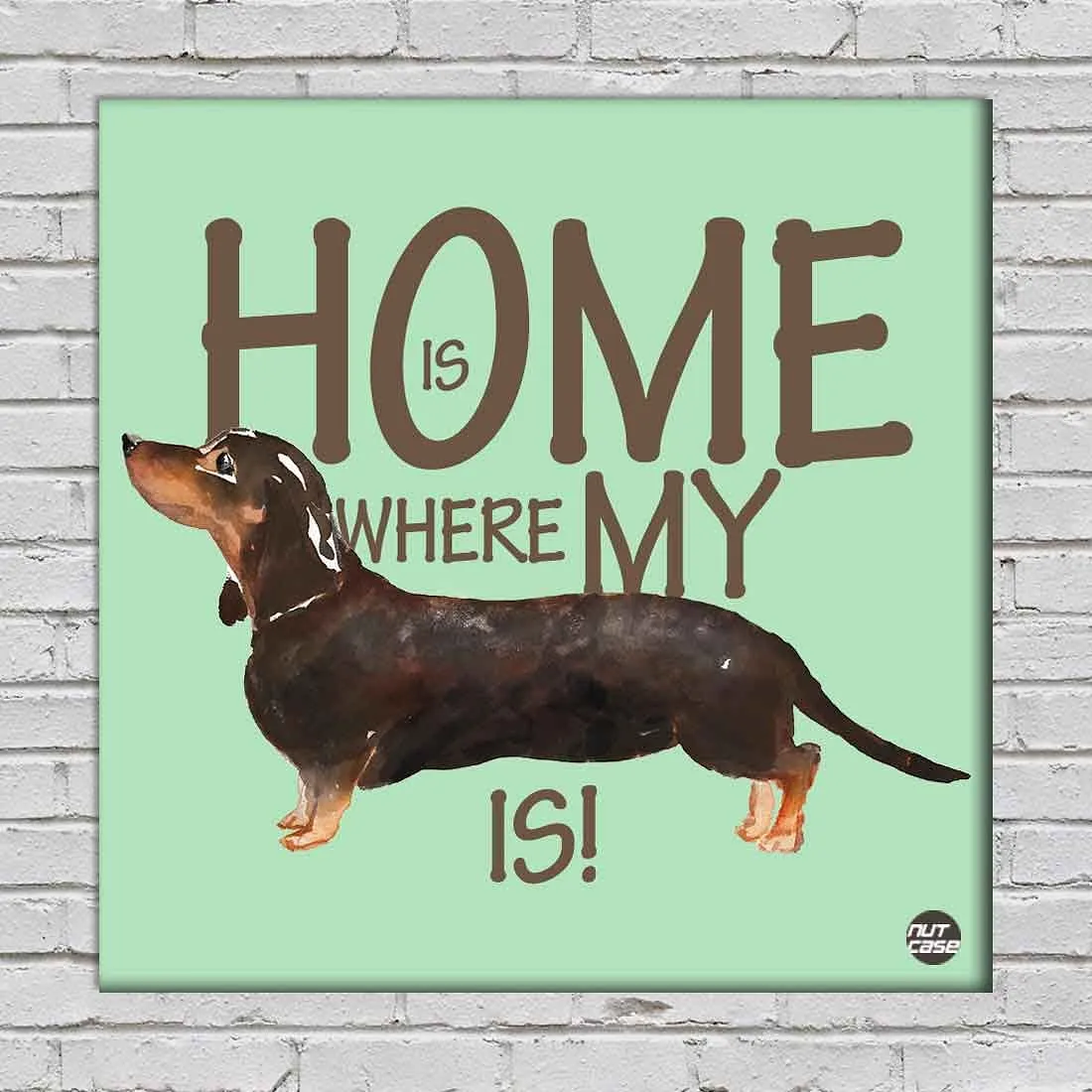 Wall Art Decor For Dog Lovers - Home Is Where My Black Dog is